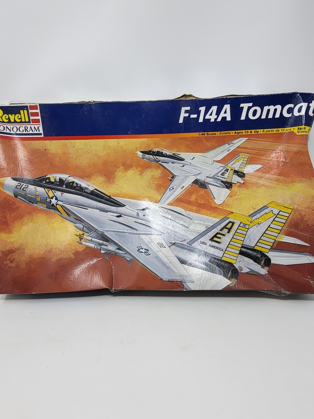 Revell F-14A Tomcat Plastic Model Kit - Gray & Yellow